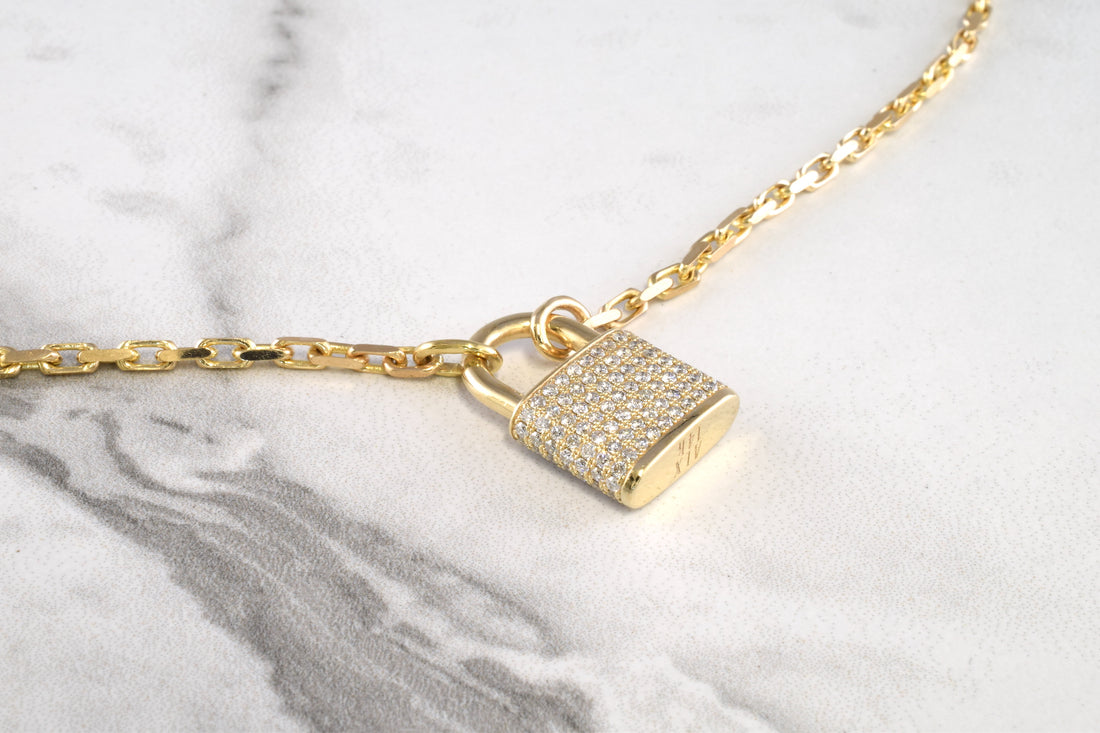 Diamond Lock Pendant