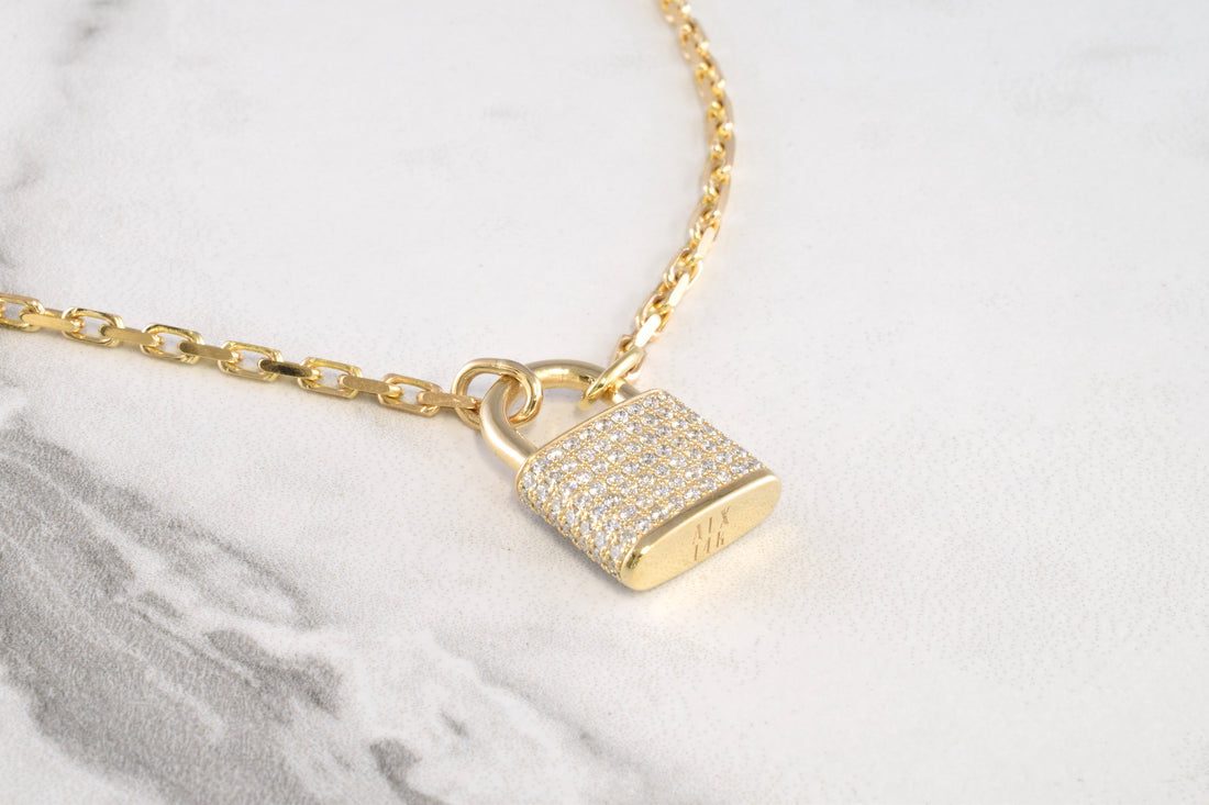 Diamond Lock Pendant