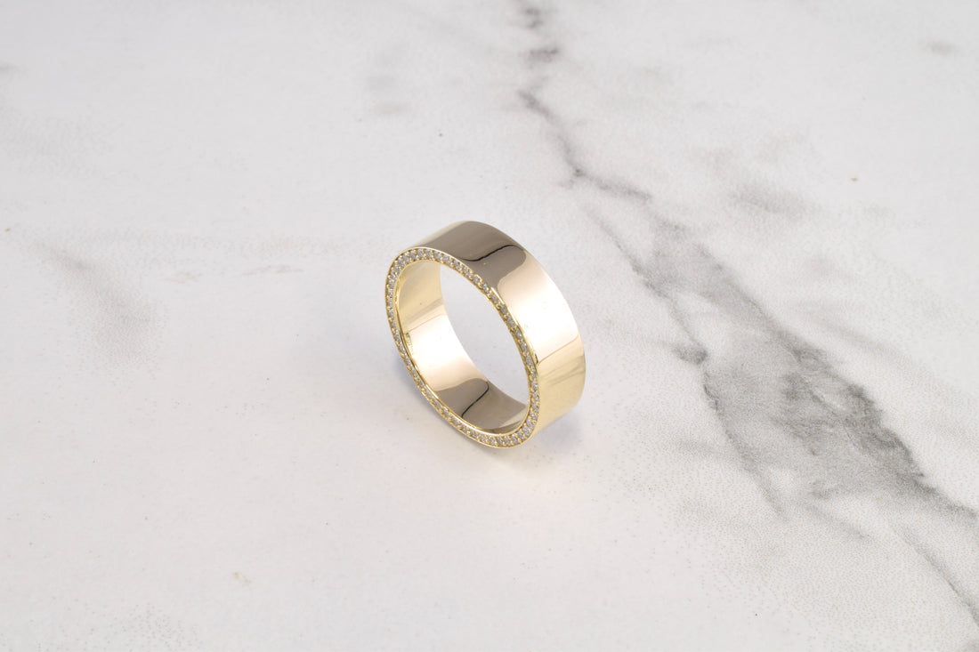 High Profile Gold Ring