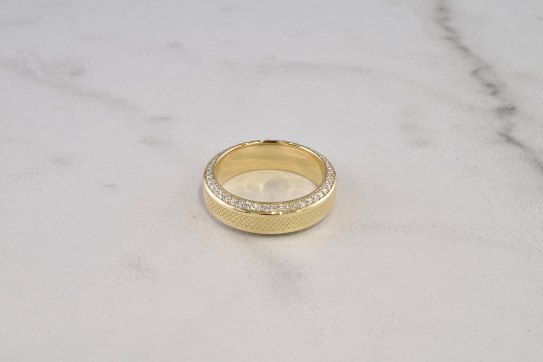 6mm Studded Band W/ Diamonds