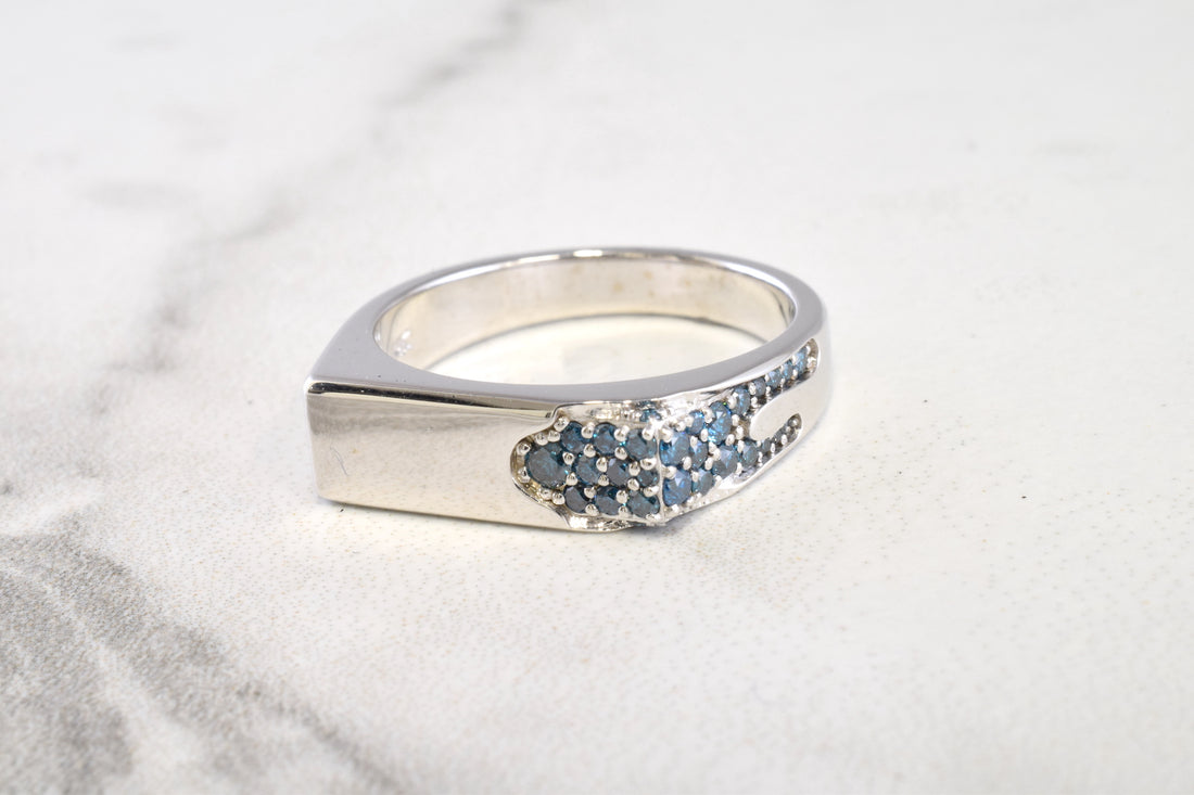 Blue Diamond Drip Ring V.2