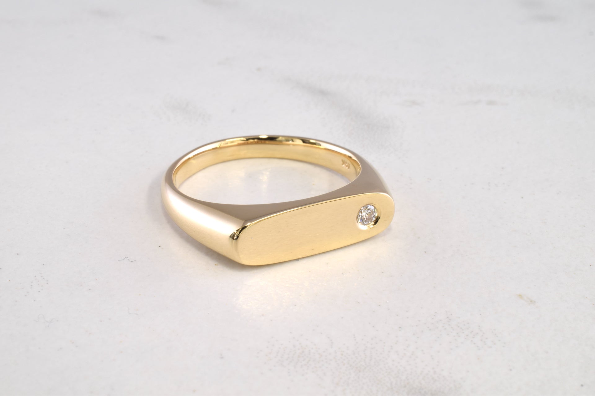 1102 Diamond Signet Ring – AlxndrJewelry